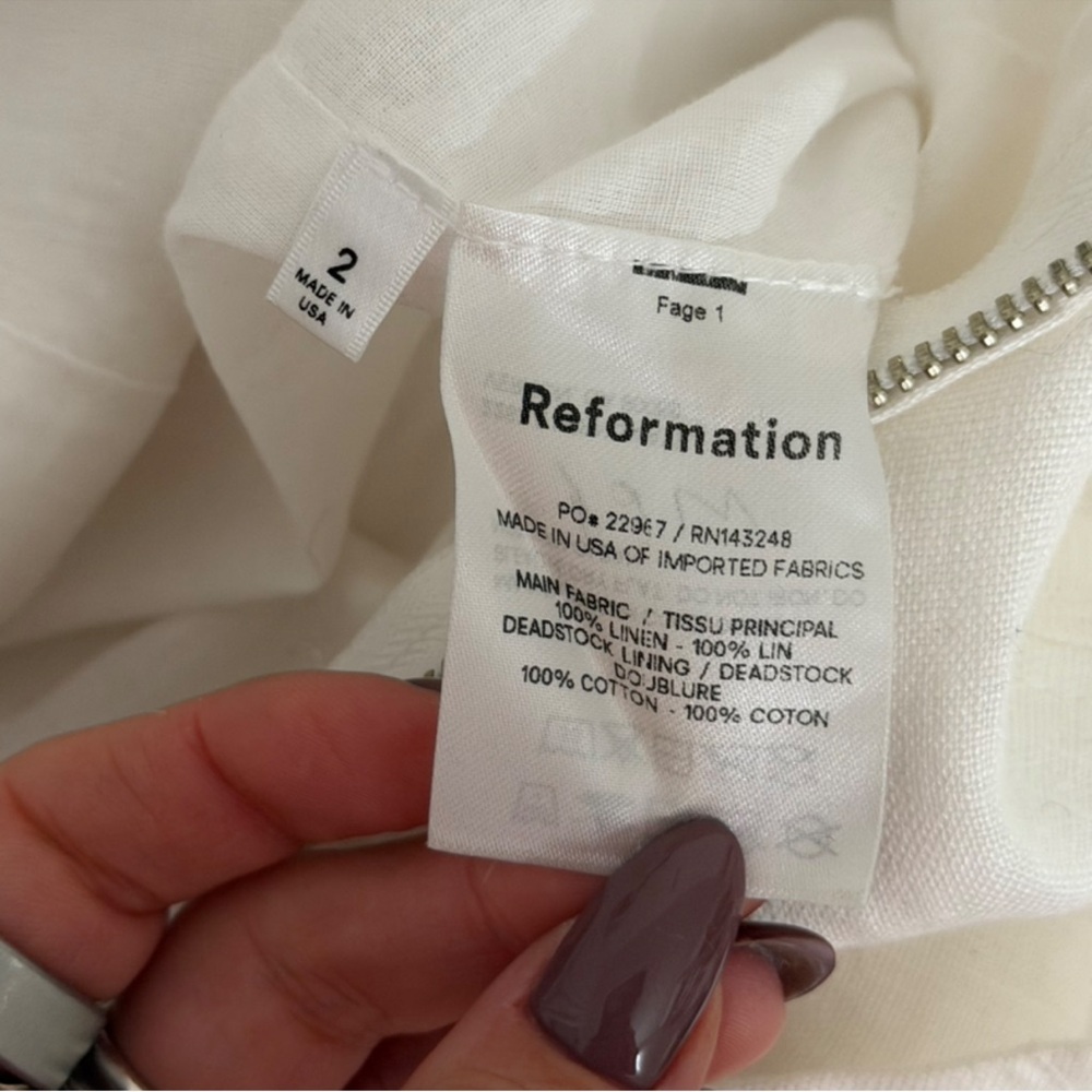 Reformation Madilyn Strapless Linen Dress - Picture 7 of 7